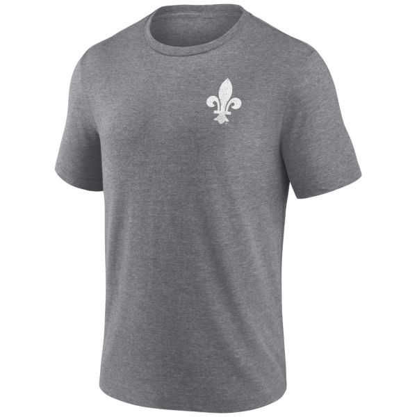 Quebec Nordiques Tri-Blend Backprint Shirt heather grey