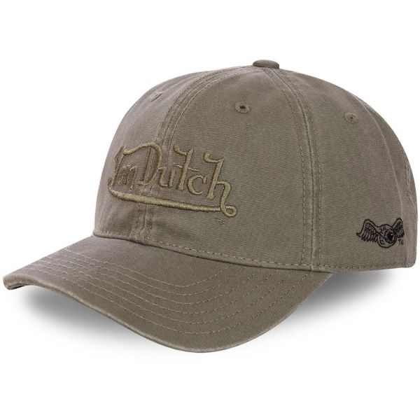 Von Dutch Strapback Cap - BRAND SCRIPT oliv