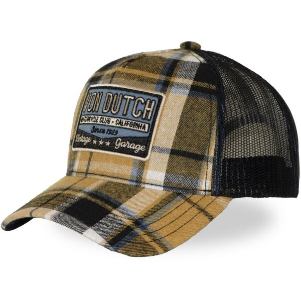 Von Dutch Trucker Mesh Snapback Cap - KARO