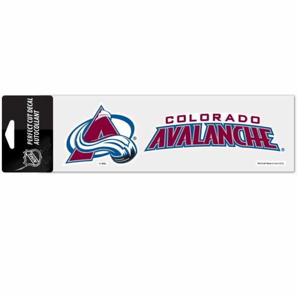 NHL Perfect Cut Autocollant 8x25cm Colorado Avalanche