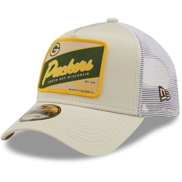 New Era A-Frame Trucker Cap - Green Bay Packers stone beige