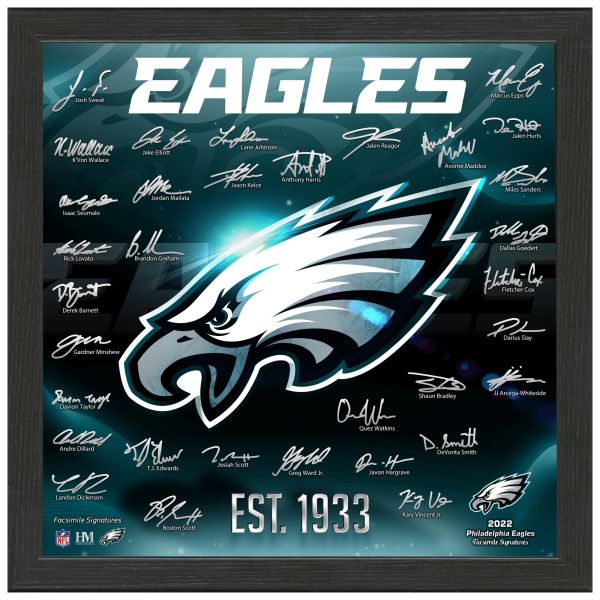 Philadelphia Eagles NFL Signature Logo Photo Frame 33x33cm