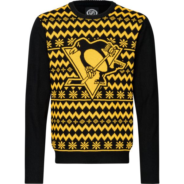 NFL Winter Ugly Sweater Strick Pullover Pittsburgh Penguins