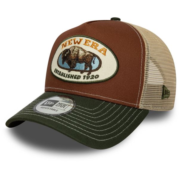 New Era A-Frame Mesh Trucker Cap - ANIMAL PATCH Bison