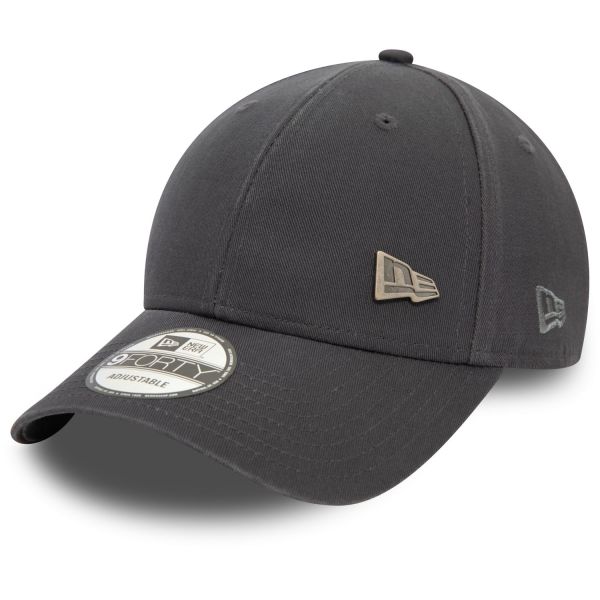 New Era 9Forty Strapback Cap - METAL PIN BADGE charcoal