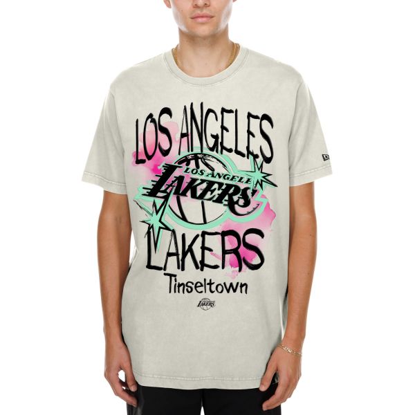 New Era NBA Shirt - GRAFITTI Los Angeles Lakers beige