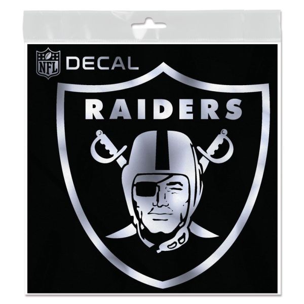 NFL Decal Sticker 15x15cm - METALLIC Las Vegas Raiders