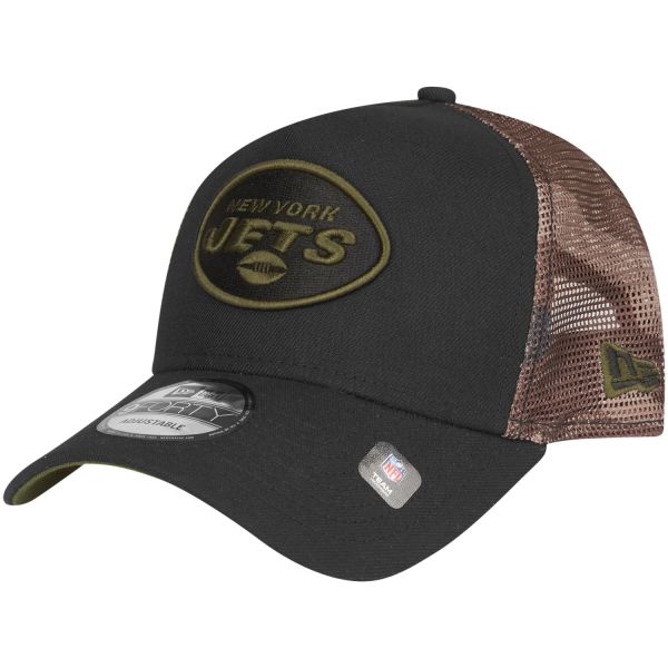 New Era Snapback Trucker Cap - New York Jets wood camo