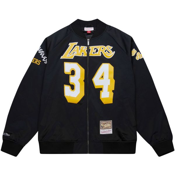 M&N Satin Bomber Veste - Los Angeles Lakers Shaquille O’Neal