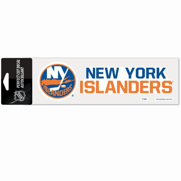 NHL Perfect Cut Aufkleber 8x25cm New York Islanders