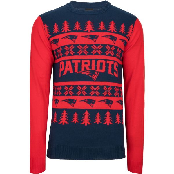 NFL Ugly Sweater XMAS Strick Pullover New England Patriots