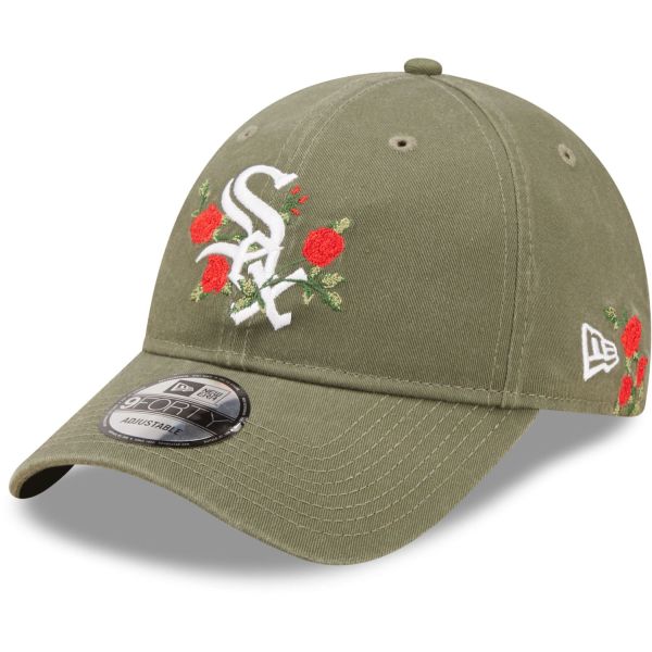 New Era 9Forty Strapback Cap - FLOWER Chicago White Sox oliv