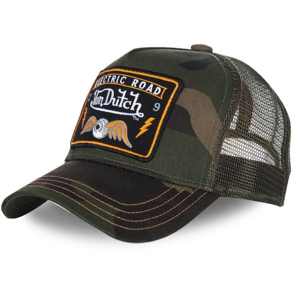 Von Dutch Trucker Mesh Snapback Cap - ELECTRIC ROAD camo