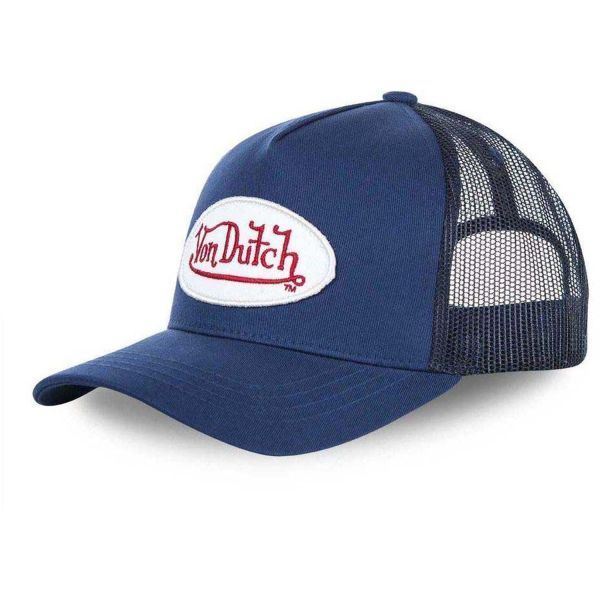 Von Dutch Trucker Mesh Snapback Cap - OVAL PATCH navy
