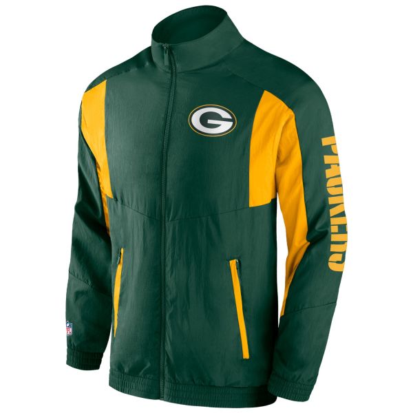 Green Bay Packers Foundation Crinkle Track Jacket