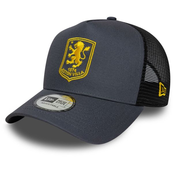 New Era A-Frame Mesh Trucker Cap - Aston Villa charcoal