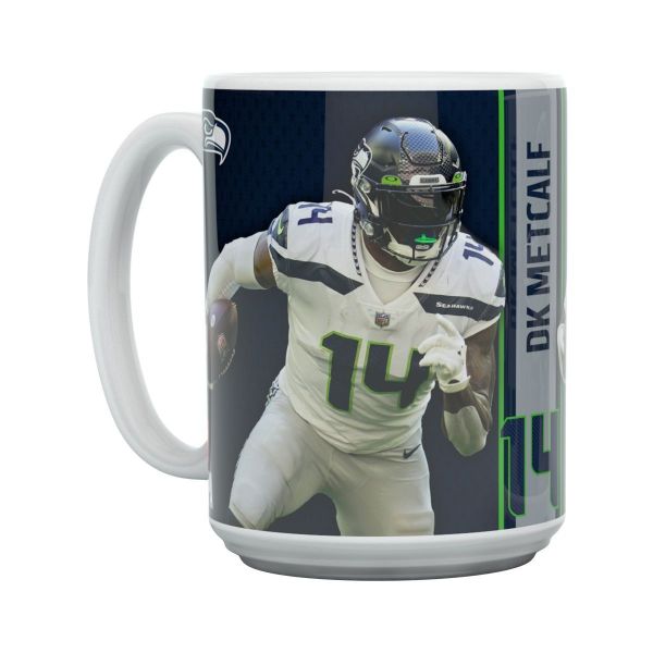 D. K. Metcalf MOTION Seattle Seahawks NFL 15oz Mug