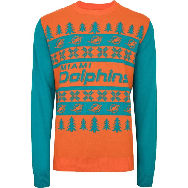 NFL Ugly Sweater XMAS Strick Pullover Miami Dolphins
