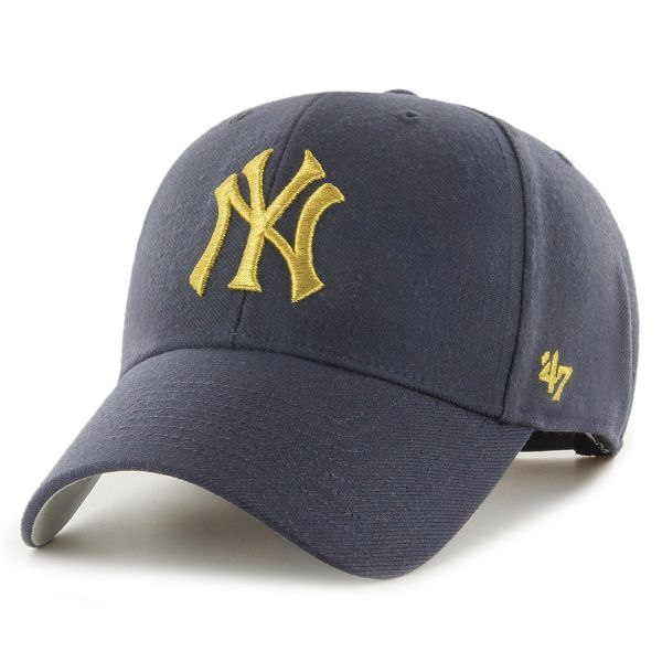 47 Brand Snapback Cap - MLB Metallic New York Yankees navy