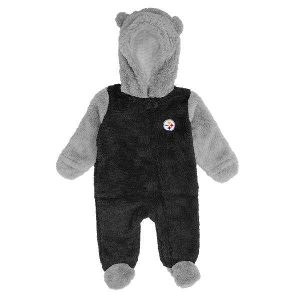 NFL Teddy Fleece Baby Overall - Pittsburgh Steelers