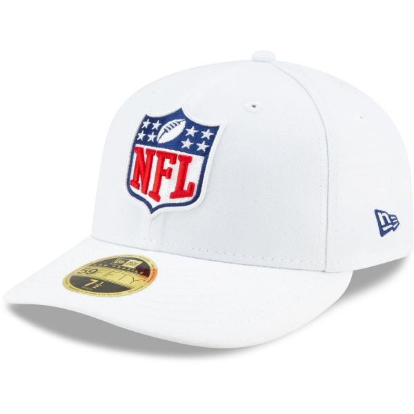 New Era 59Fifty LOW PROFILE Cap - NFL Shield weiß