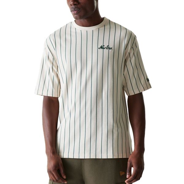 New Era Oversized Shirt - PINSTRIPE beige