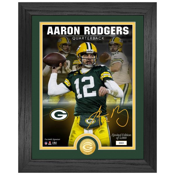 Aaron Rodgers Green Bay Packers Signature Coin Photo Mint