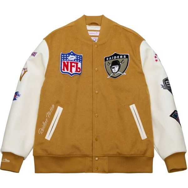 Mitchell & Ness Varsity Jacket - DUSTED Oakland Raiders