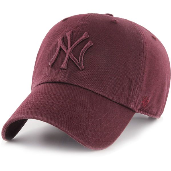 47 Brand Relaxed Fit Cap - CLEAN UP NY Yankees dunkel maroon