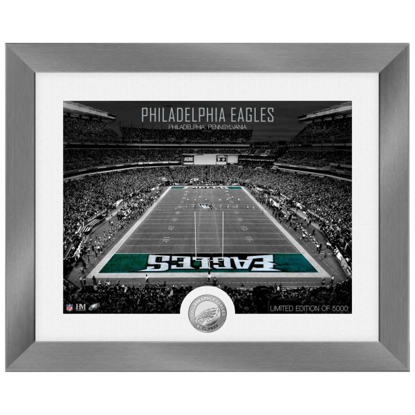 Philadelphia Eagles NFL Stadion Silber Coin Bild 40x33cm