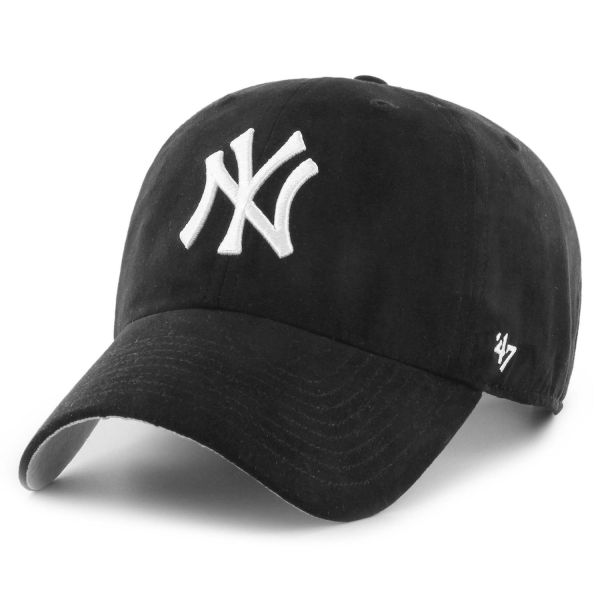 47 Brand Strapback Cap - SUEDE New York Yankees noir
