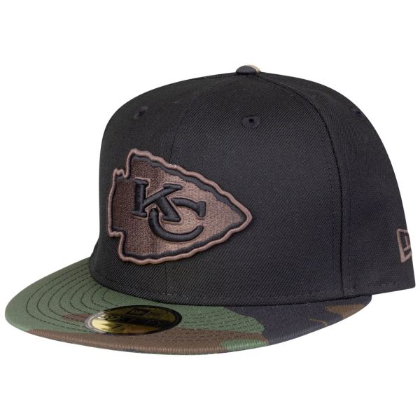 New Era 59Fifty Cap - Kansas City Chiefs schwarz / wood camo