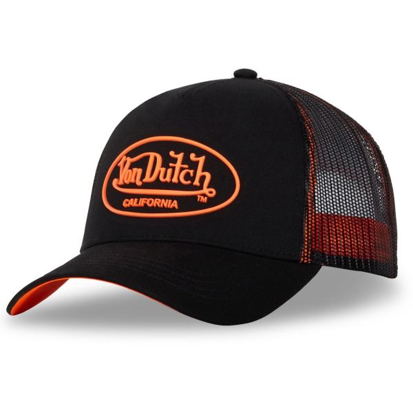 Von Dutch Trucker Mesh Snapback Cap - RUBBER PATCH schwarz