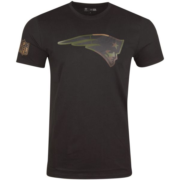 New Era Shirt - NFL New England Patriots schwarz / wood camo