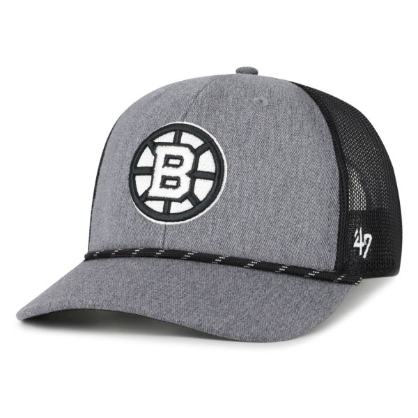 47 Brand Mesh Snapback Trucker Cap - ROPE Boston Bruins