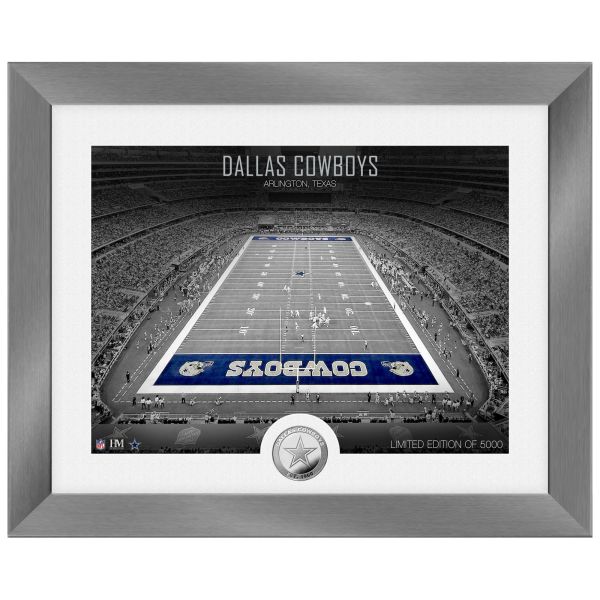 Dallas Cowboys NFL Stadion Silber Coin Bild 40x33cm