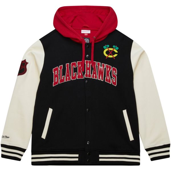 M&N Midweight Hooded Fleece Jacket - Chicago Blackhawks