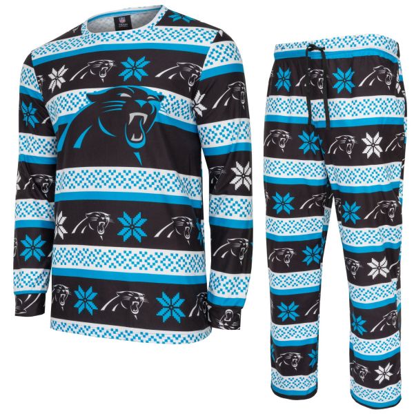 NFL Winter XMAS Pyjama Set - Carolina Panthers