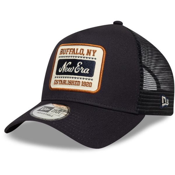 New Era A-Frame Mesh Trucker Cap - BRAND PATCH navy
