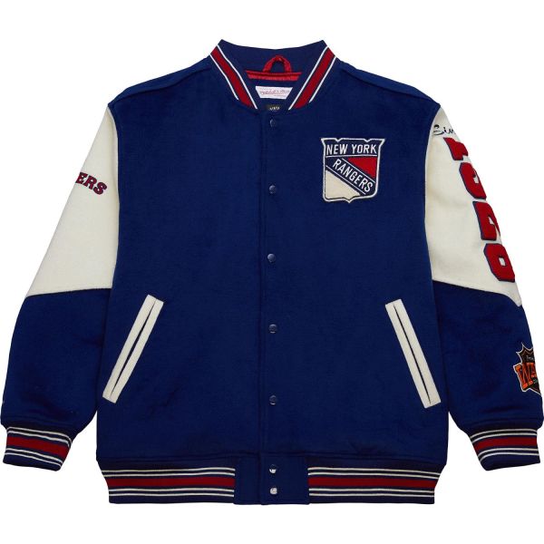 M&N Vintage Varsity Wool Veste - NHL New York Rangers