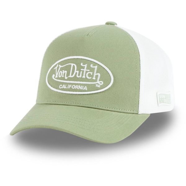 Von Dutch Trucker Strapback Cap - FINE MESH sage green
