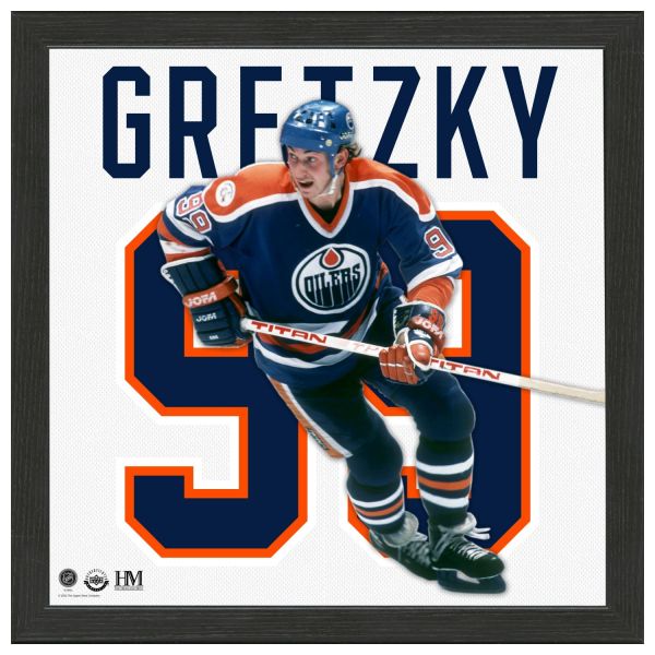Wayne Gretzky Edmonton Oilers Impact Jersey Frame Bild