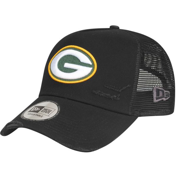 New Era Mesh Trucker Cap - DISTRESSED Green Bay Packers