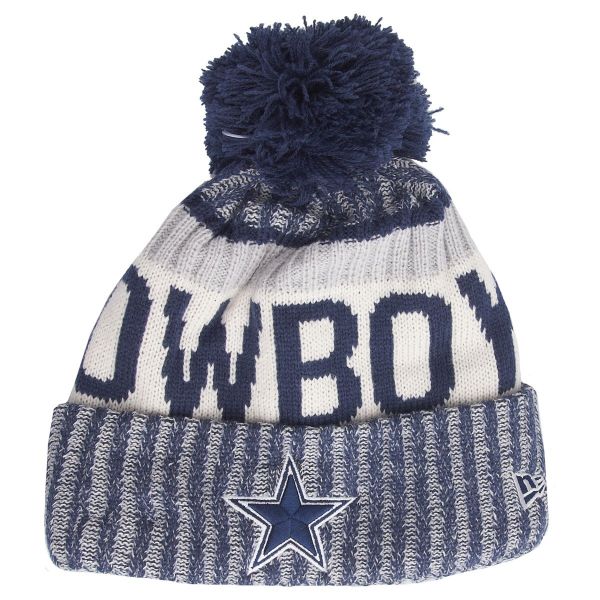 New Era NFL SIDELINE Winter Bobble Beanie - Dallas Cowboys