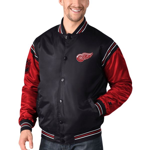 STARTER NHL Detroit Red Wings ENFORCER Varsity Satin Jacke