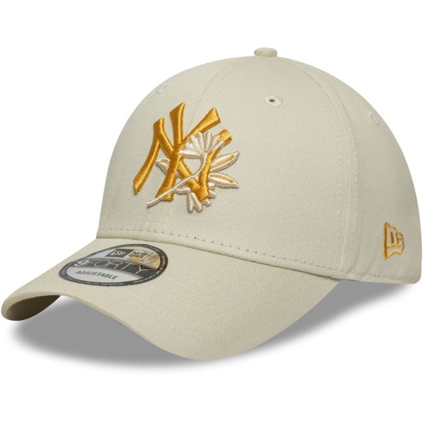 New Era 9Forty Strapback Cap - FLORAL New York Yankees beige