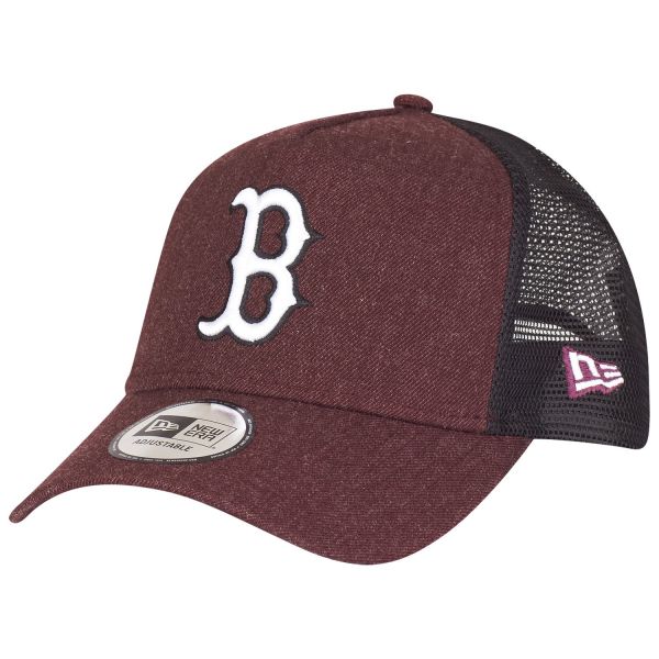 New Era Adjustable Trucker Cap - HEATHER Boston Sox maroon