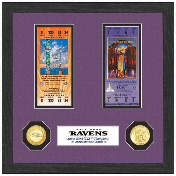 Baltimore Ravens Super Bowl Championship Ticket Coin Bild