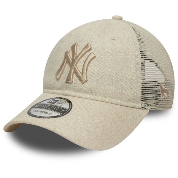 New Era 9Twenty Trucker Cap - LEINEN New York Yankees beige