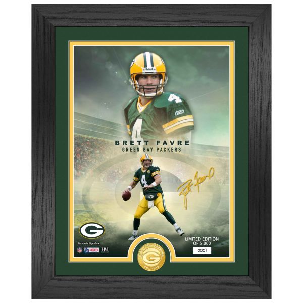 Green Bay Packers Brett Favre NFL Legends Coin Photo Mint